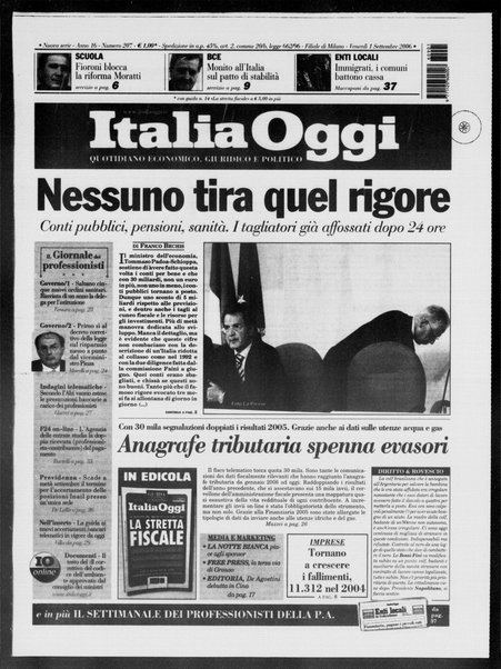 Italia oggi : quotidiano di economia finanza e politica